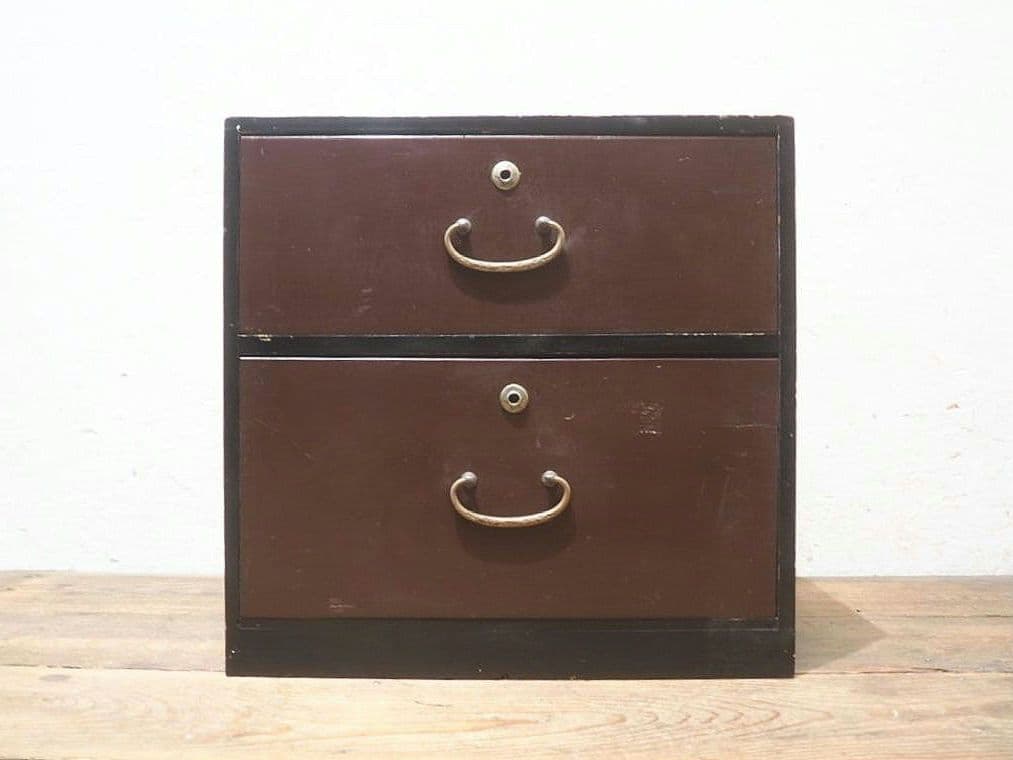 1373 レトロな小引き出し　収納棚　小箪笥　チェスト　陳列台　アンティーク