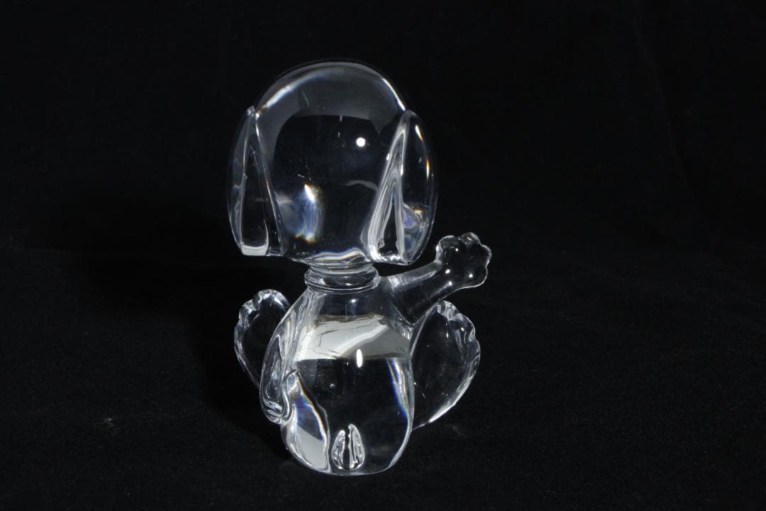 Eb2280 Baccarat バカラ スヌーピー クリスタル 置物 インテリア