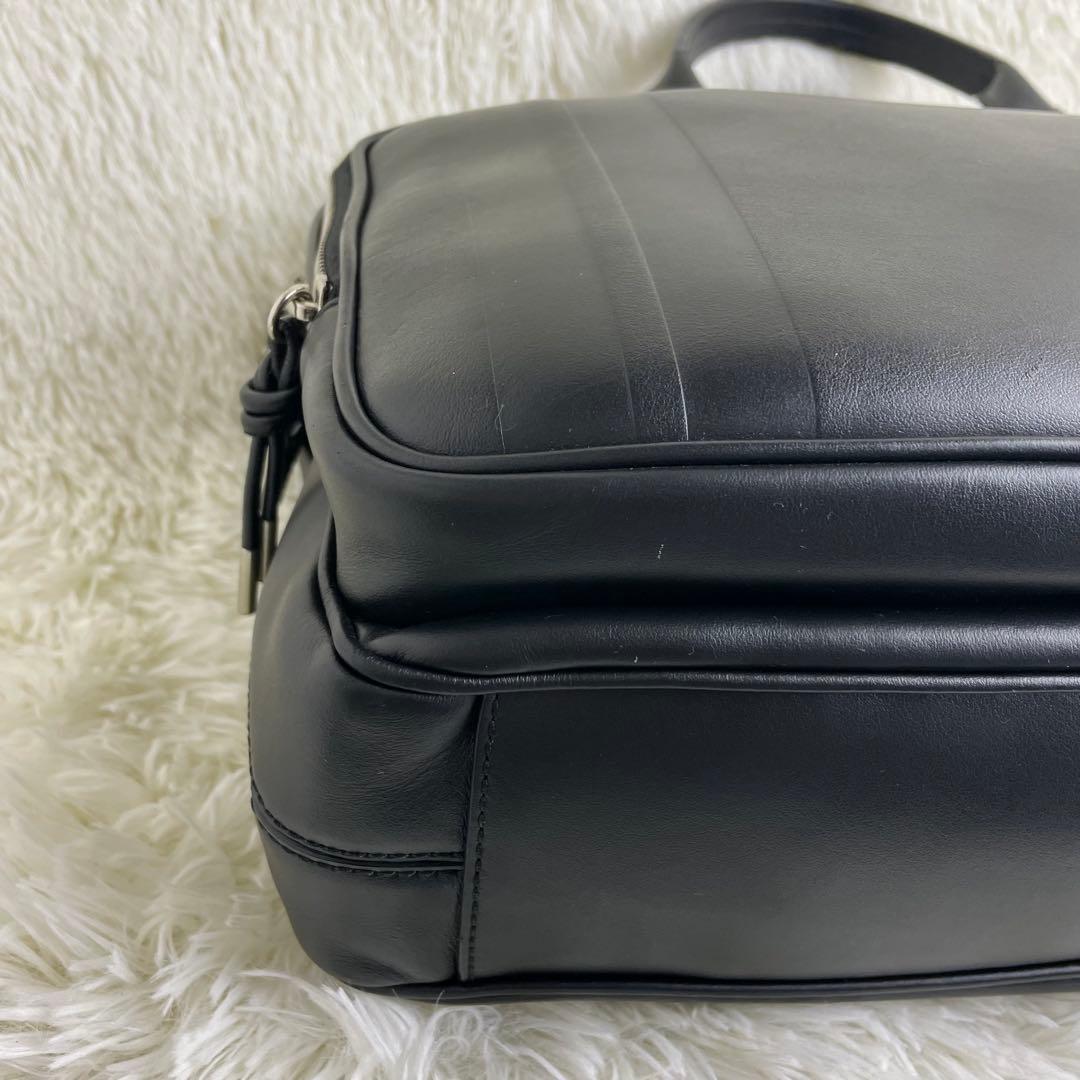 【美品】BALLY バリー ビジネスバッグ 2way レザー A4 黒