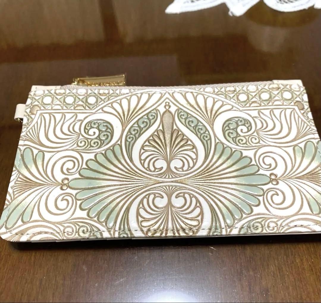 【新品未使用】文庫屋大関　すっきりカードケース　ロカイユ＜ペールカーキ＞