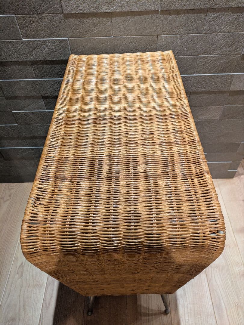 【ラタン家具】 ガラス扉付きキャビネット 飾り棚 北欧ナチュラル