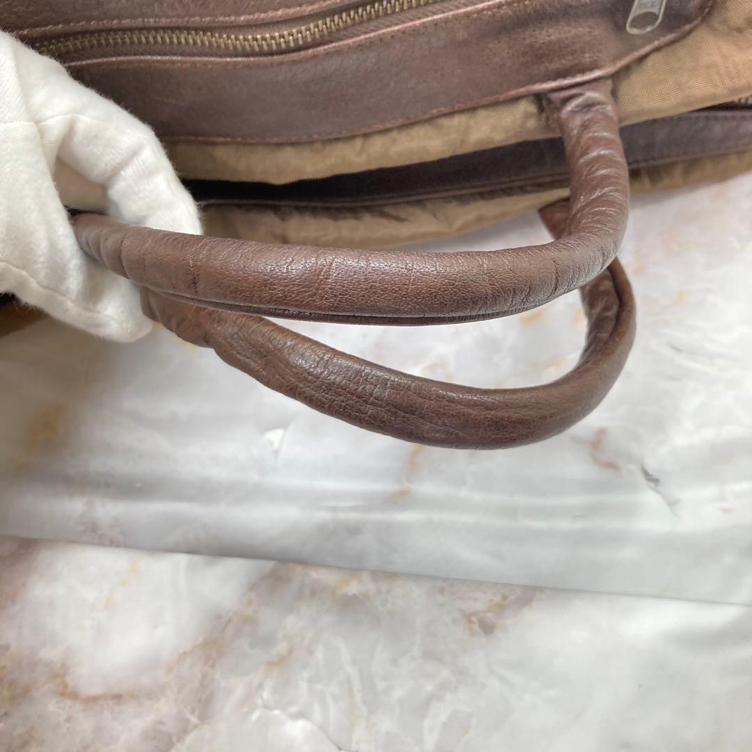 極美品❣️ IBIZAイビサ本革ボストンバッグショルダーストラップ旅行鞄 ブラウン