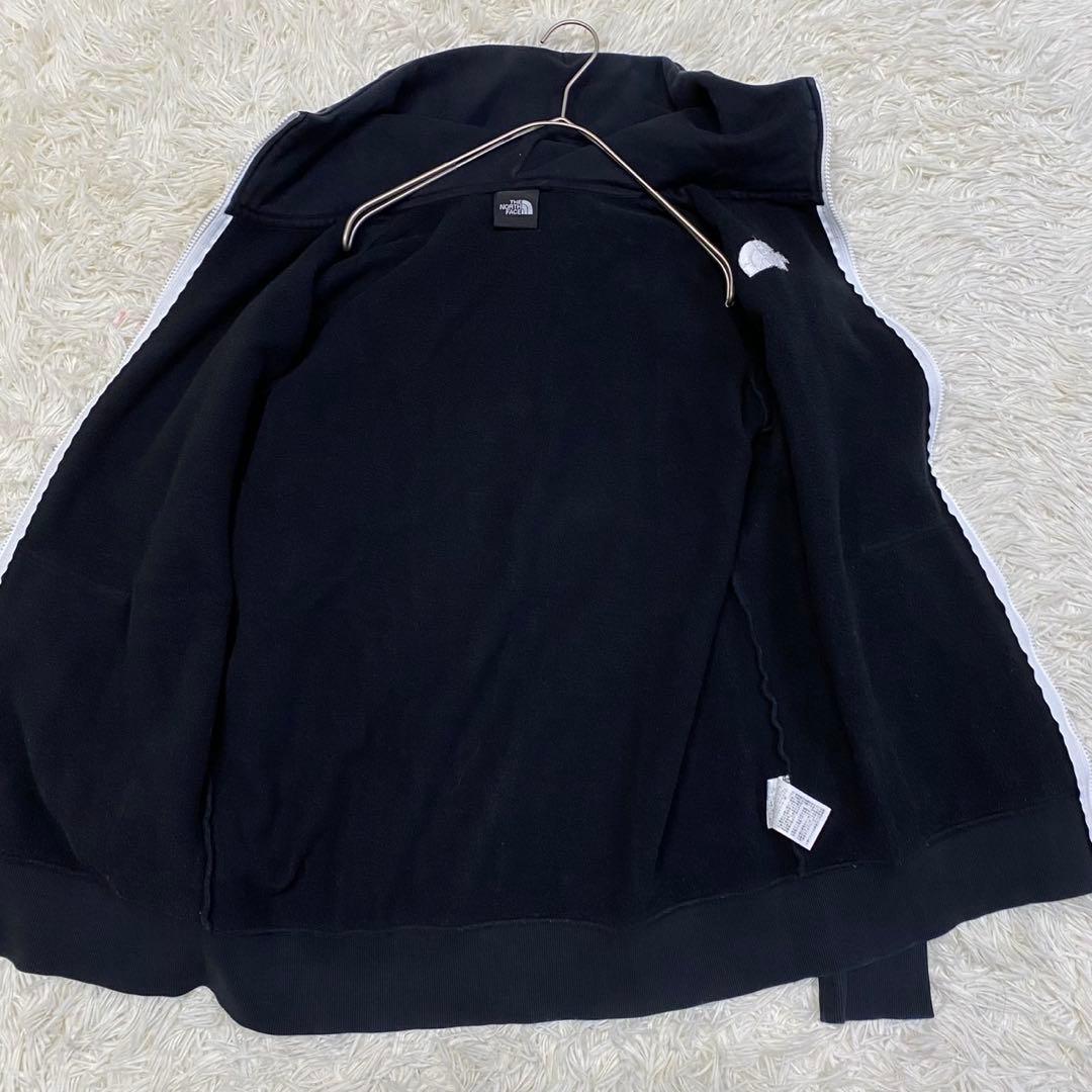 【美品✨】ザノースフェイス リアビュー フルジップパーカー 裏起毛 黒 L