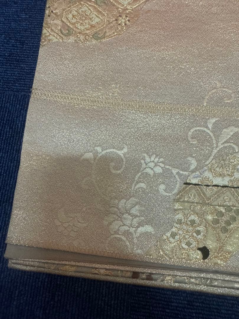2682袋帯 古代彫金紋 西陣織 金糸　高級上質上品　約440cm 未使用