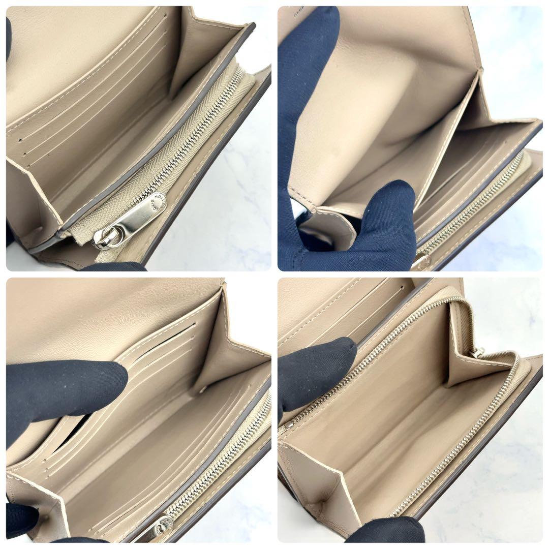 【最高級美品】ルイヴィトン イリスコンパクト マヒナ 二つ折り財布 ベージュ