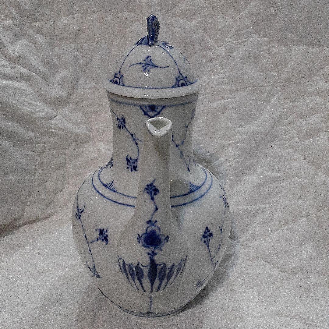 ビングオーグレンダール　コーヒーポット　ブルーフルーテッド