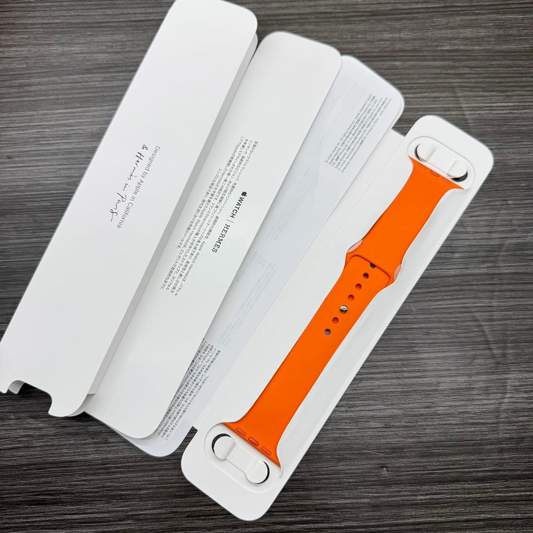 2794 未使用　Apple Watch エルメス　オレンジラバー　スポーツ