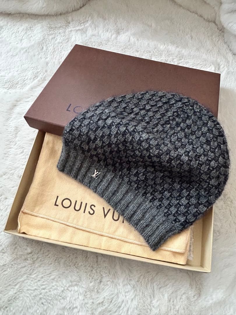 美品 Louis Vuitton ニット帽子 ビーニー