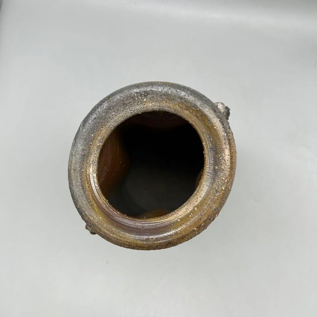 【森泰司　備前　花入　共箱】 花器　花瓶　骨董　アンティーク　インテリア