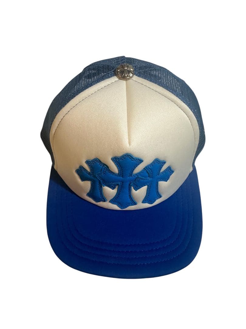 Chrome Hearts クロスパッチキャップ ブルー×ホワイト 新品