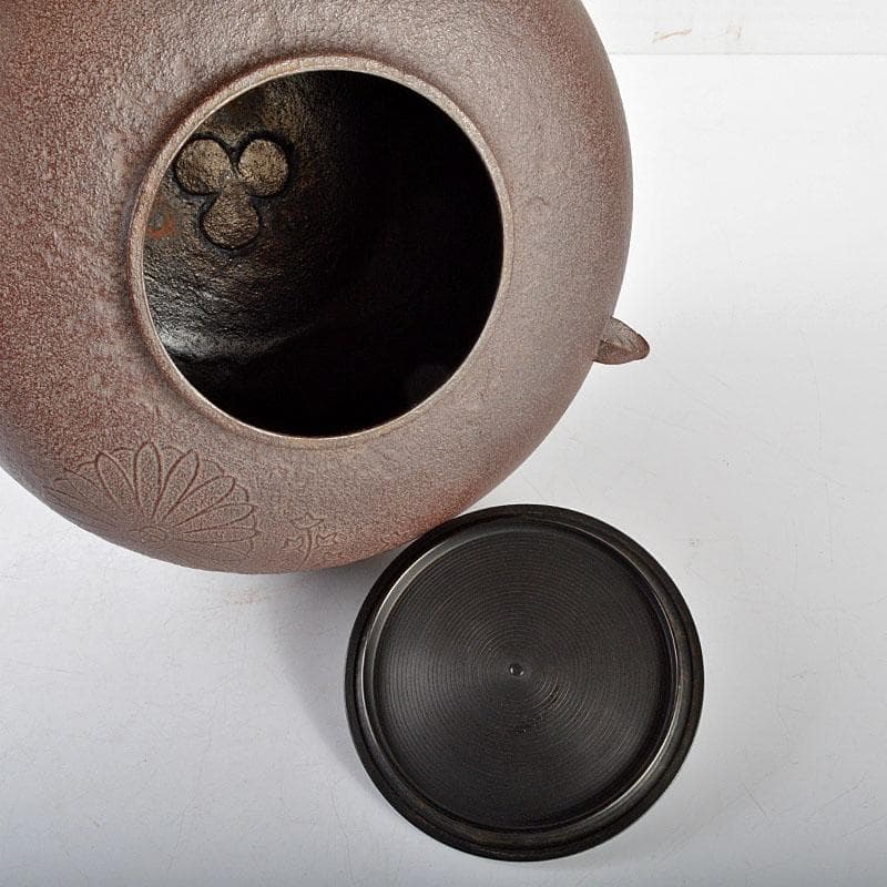 茶道具　人間国宝　釜師　高橋敬典作　政所釜　共箱　M　R4847B