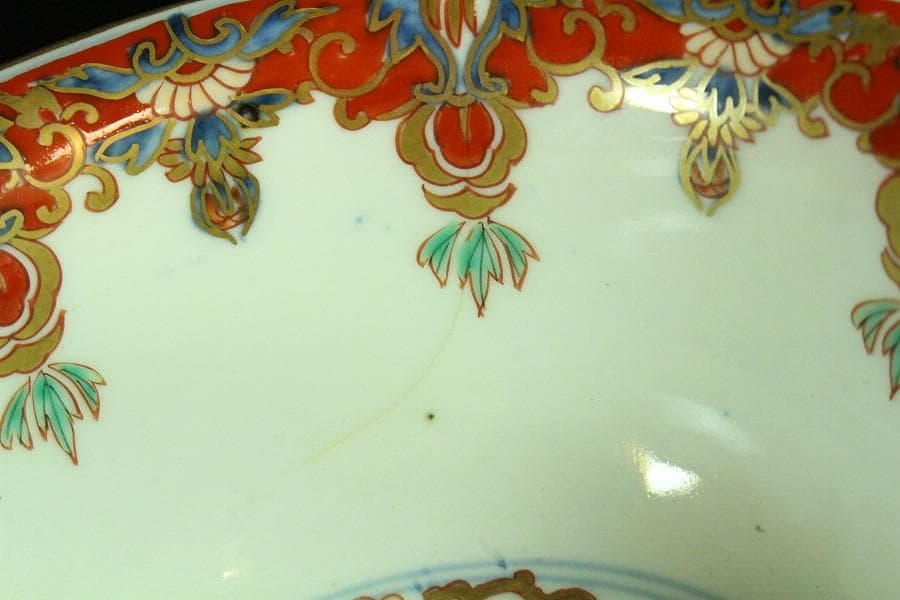 古伊万里 金蘭 模様 三重 鉢 碗 三件(K-XA727)