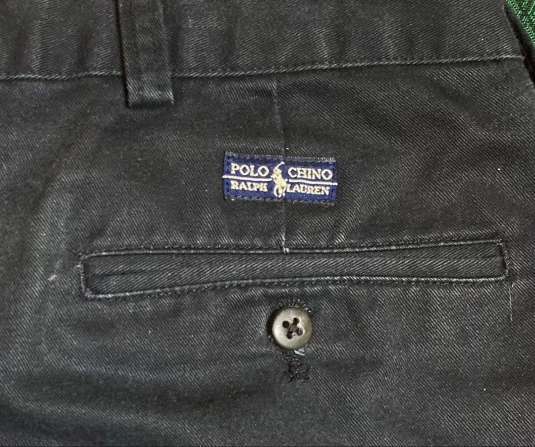 Polo Ralph Lauren 2タックチノ ブラック W42 アンドリュー