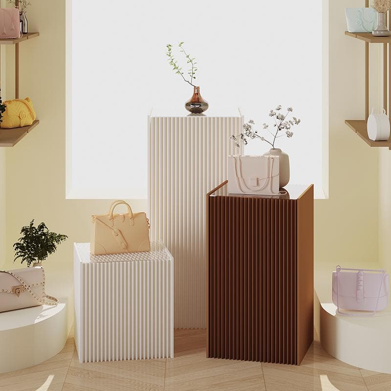 ディスプレイスタンド高さ108㎝長さ50㎝展示台 陳列台 組立不要展示会イベント