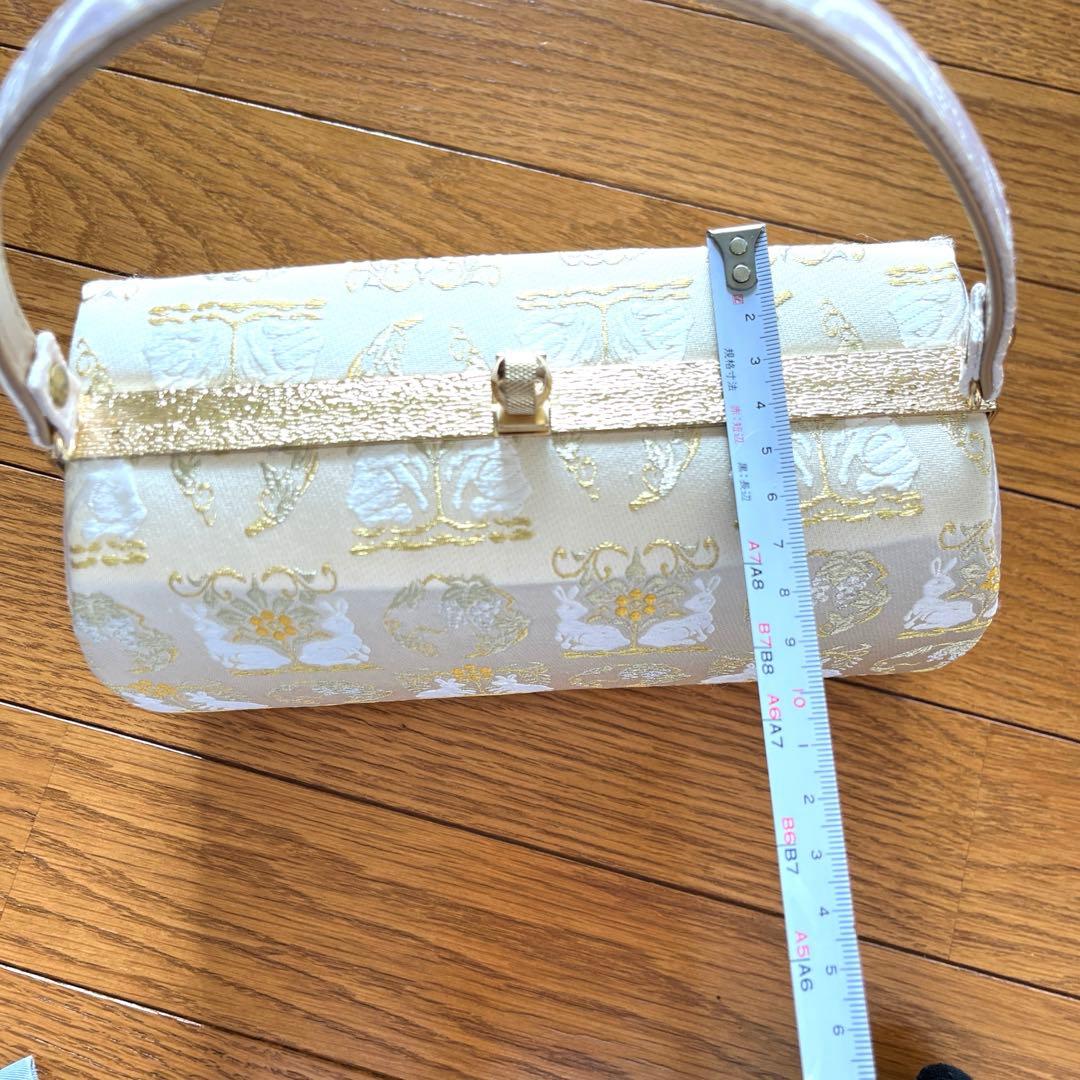 【早い者勝ち】草履バッグセット 花柄 アイボリー 美品