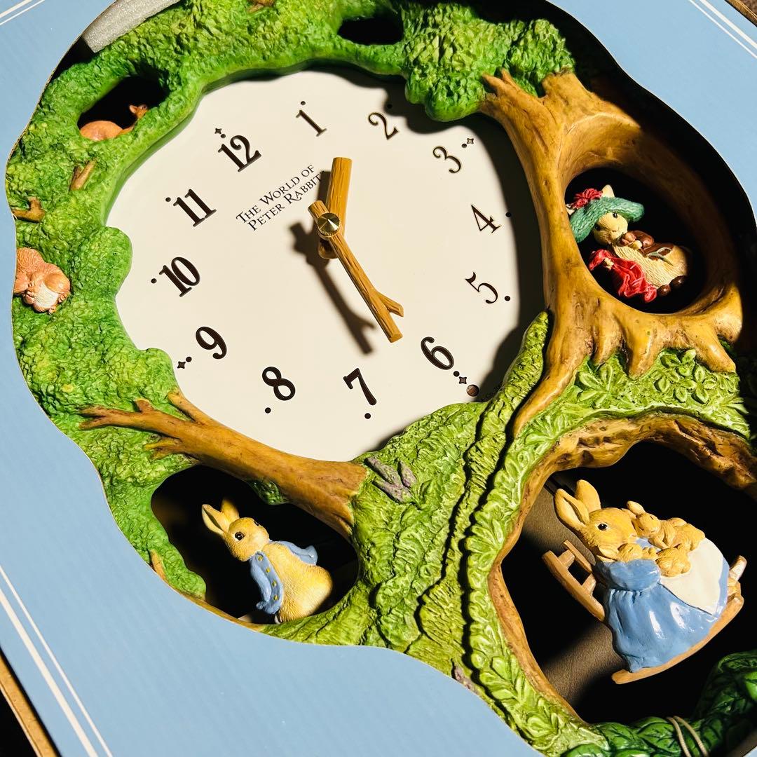 ピーターラビット メロディ掛時計 4MH776 振り子時計　からくり時計
