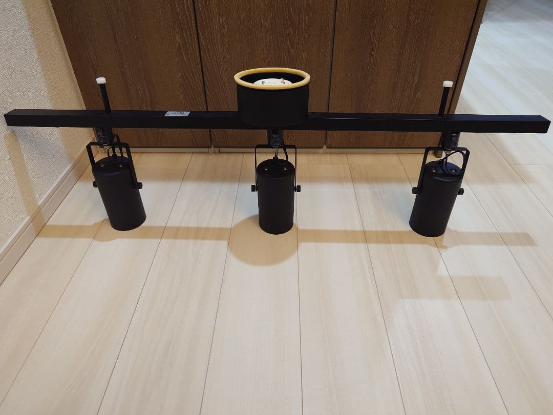 無印良品　システムライト本体＋LEDスポットライト大(3個セット)／黒