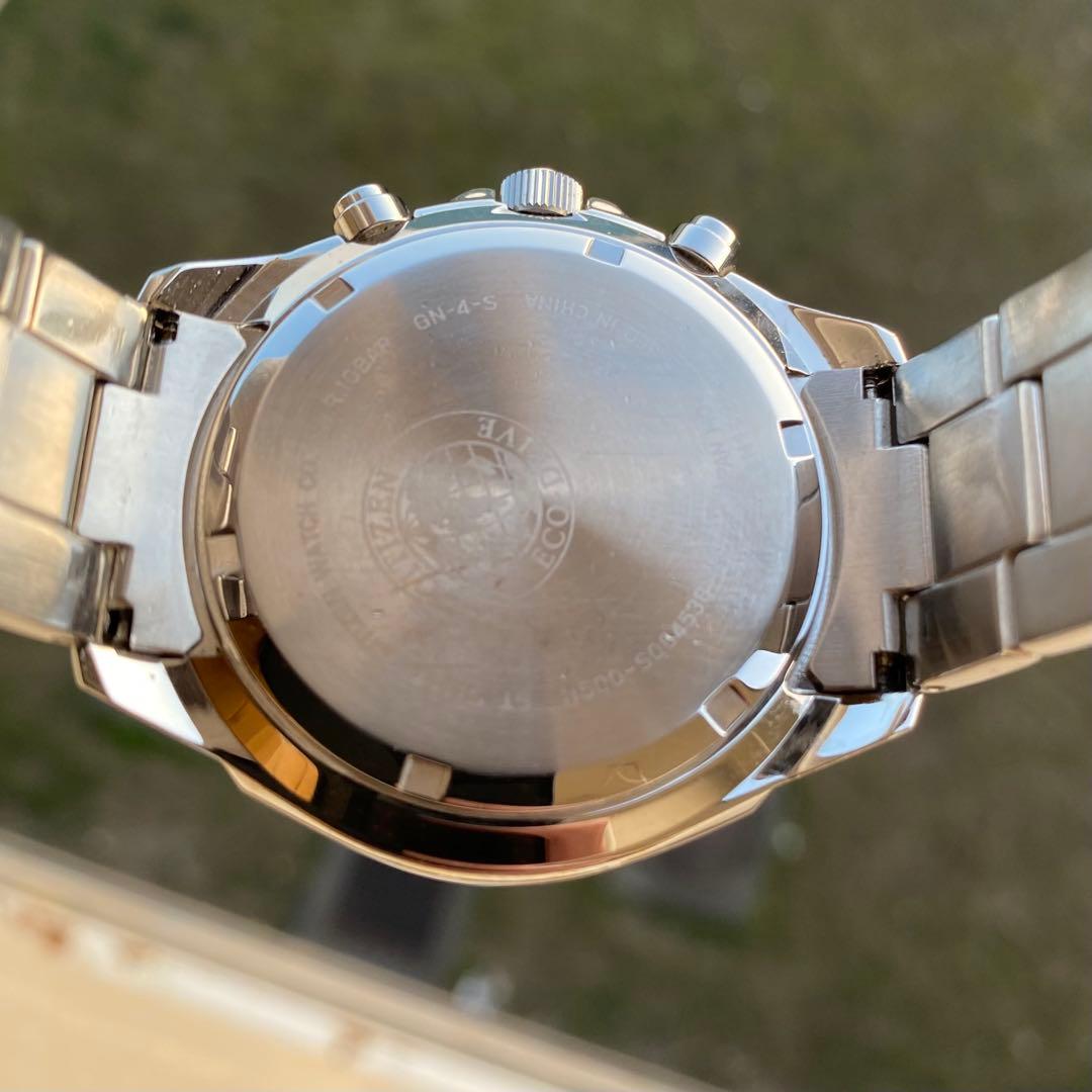 CITIZEN エコ・ドライブ クロノグラフ ブラック メンズ腕時計