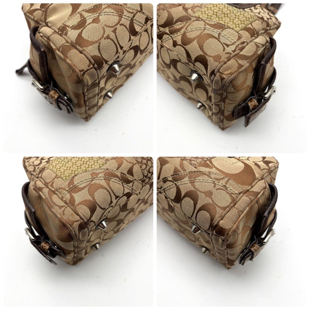 コーチ ハンドバッグ ソーホー パッチワーク y2k 茶 10088