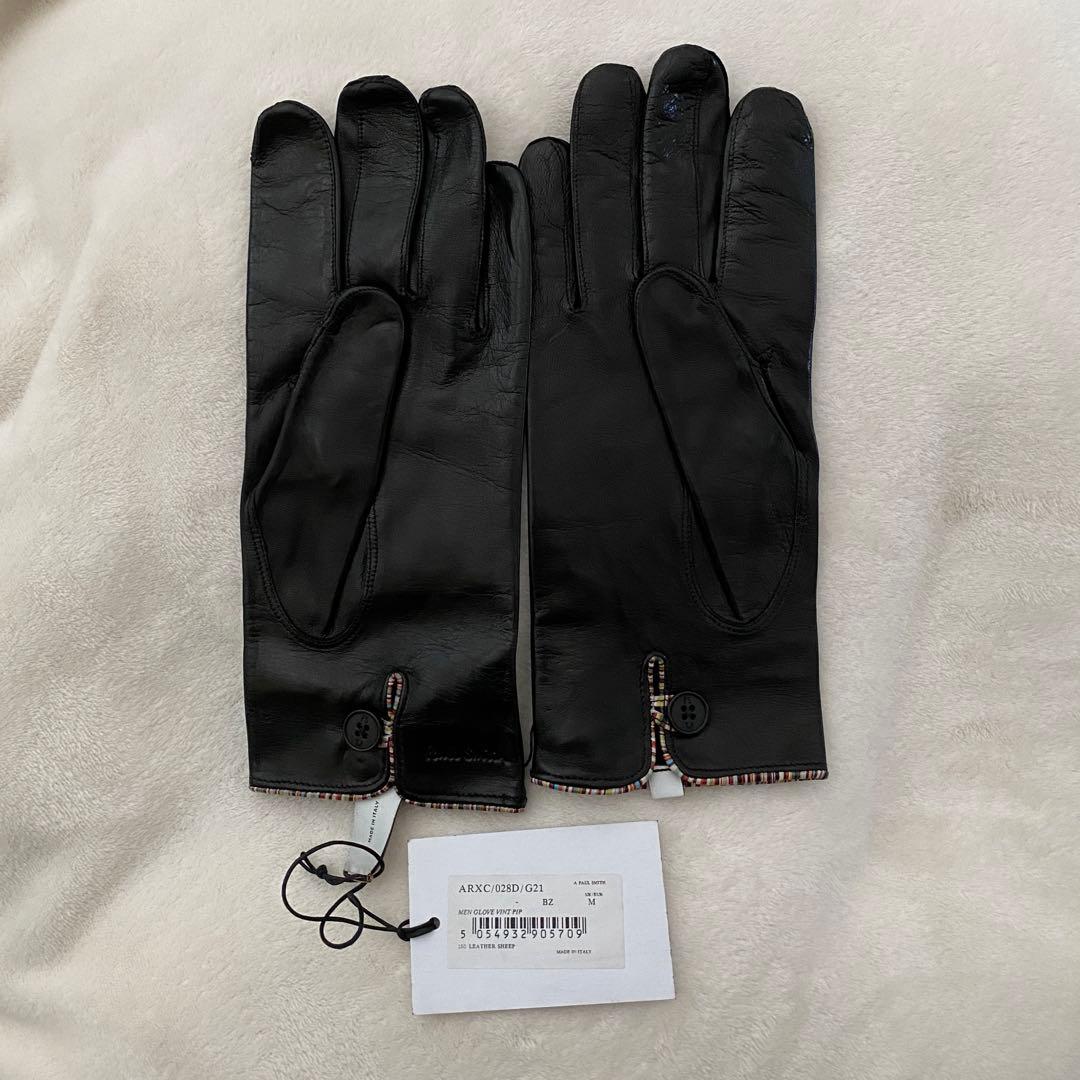 Paul Smith メンズ Mサイズ 手袋 ブラック【タグ付き新品未使用品】