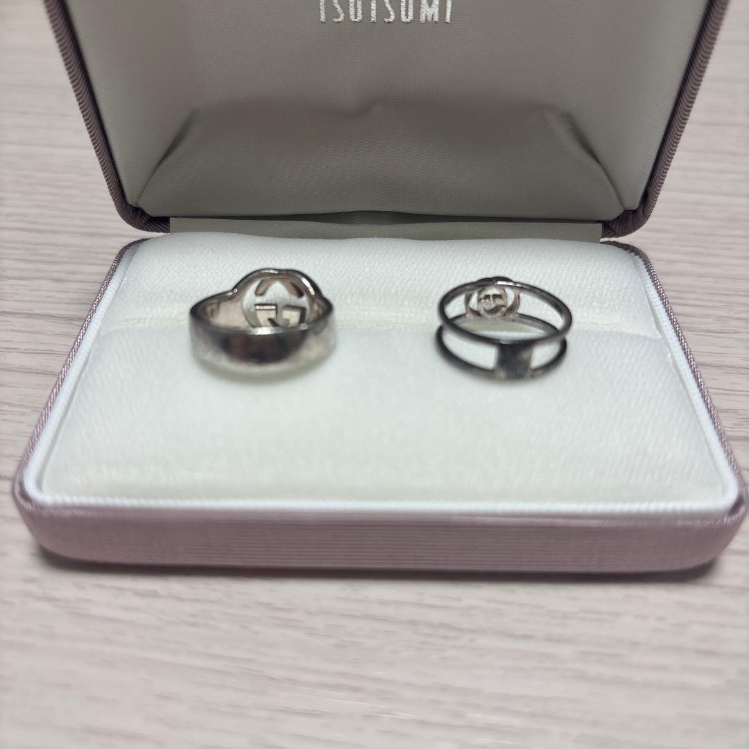 GUCCI シルバーリング 2点セット