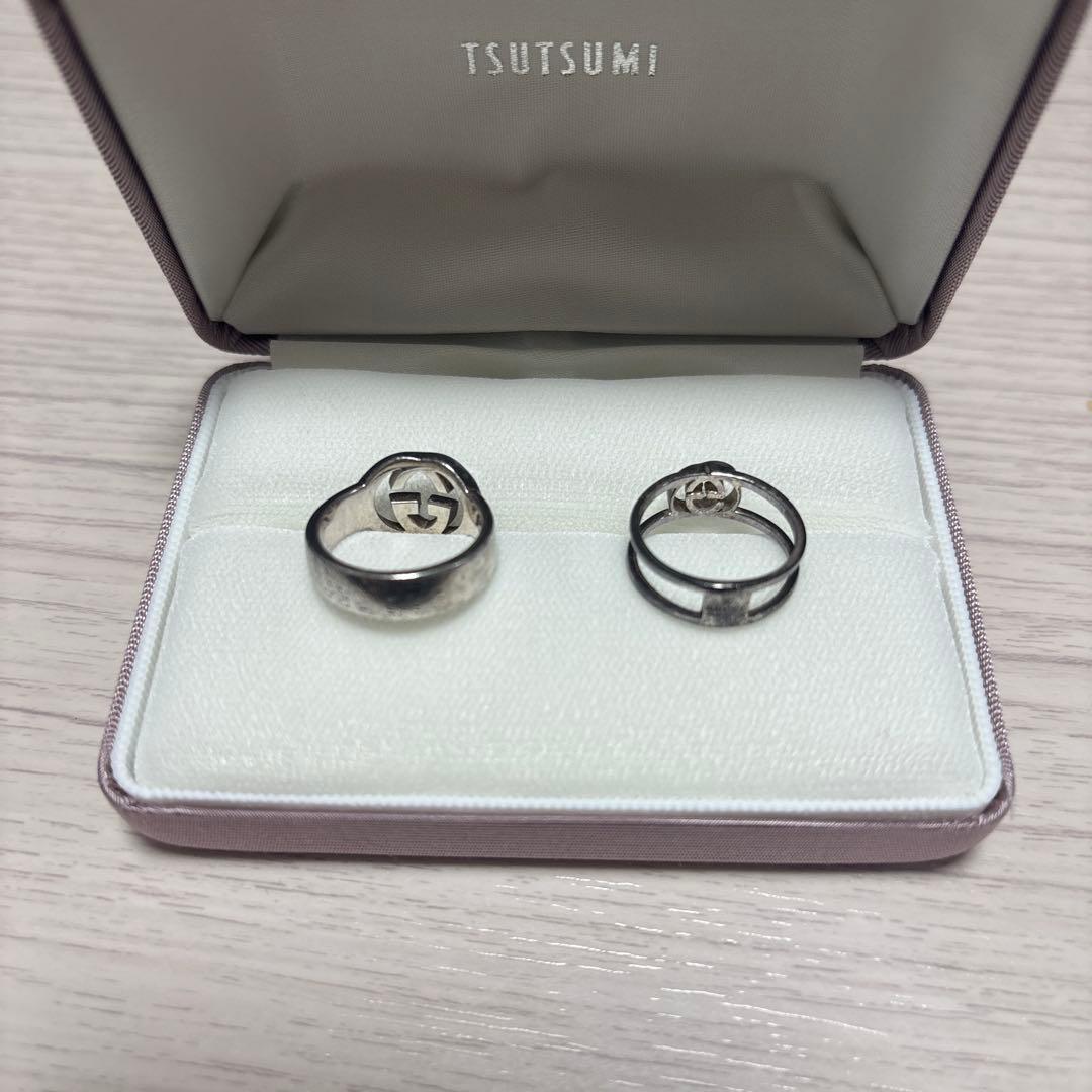 GUCCI シルバーリング 2点セット