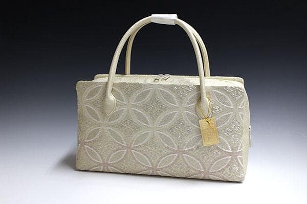 新品未使用 ！！特別セール！！京都 西陣 正絹 帯使用 利休バッグ　25907