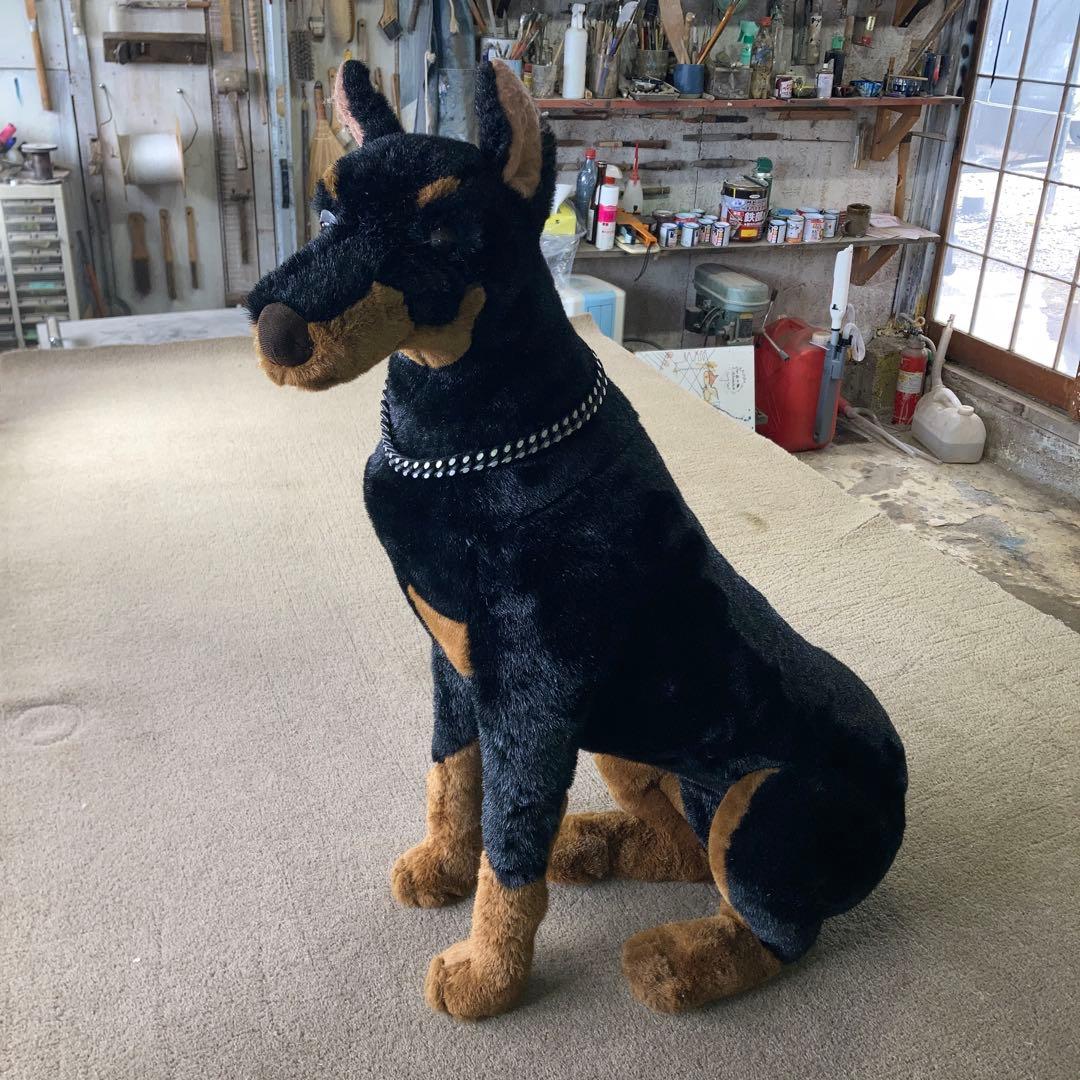 等身大 ドーベルマン ぬいぐるみ 高さ64cm 犬