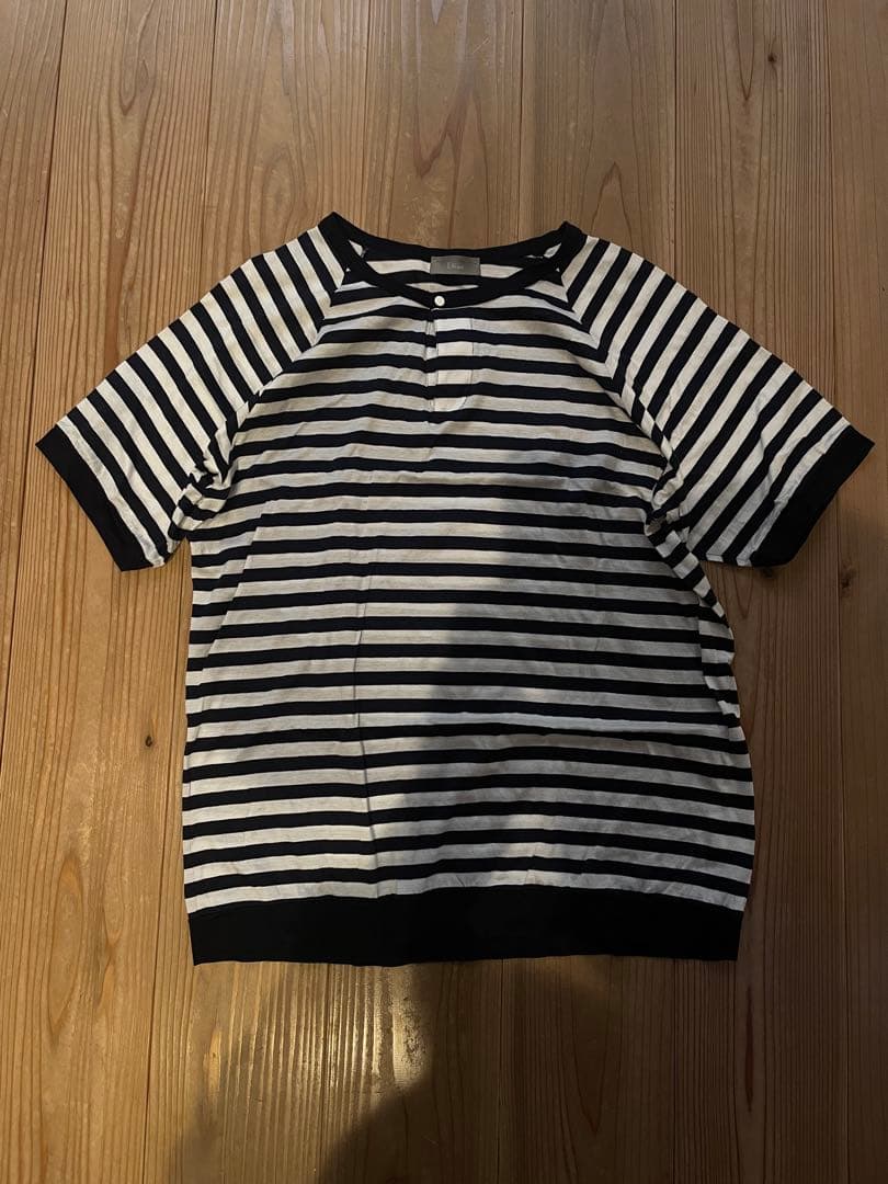 +*e様 Dior Homme 06SS エディ期 ラグラン ボーダー Tシャツ