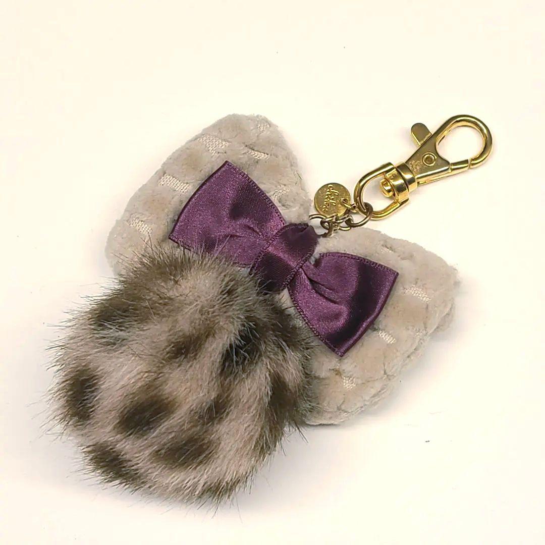 chi^ku チーク リボン 首輪 リード セット 革 くすみパープル オマケ付