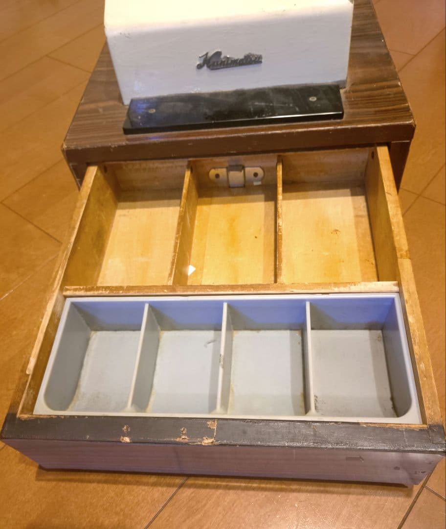 【チーンと鳴る！】昭和レトロな手回しレジ クニマツ製★銚子の仕立て屋さんの愛用品