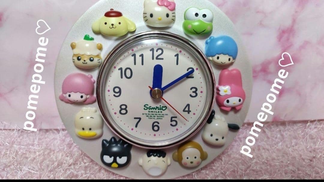 サンリオ キャラクター大集合♡置時計♡ハローキティ＆１１キャラクター♡【新品♪】
