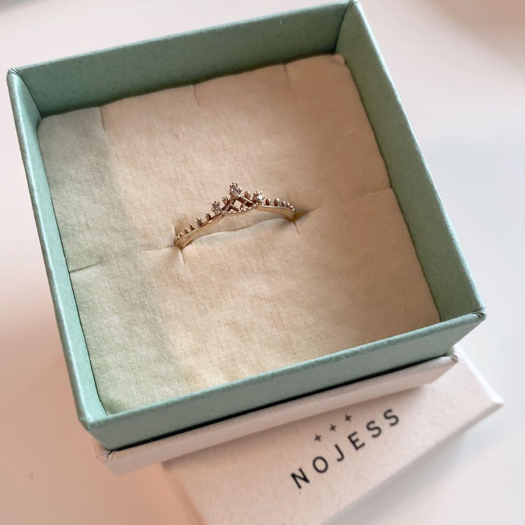 ちえ ‪✿ ノジェス k10 YG ダイヤモンド リング すずらん