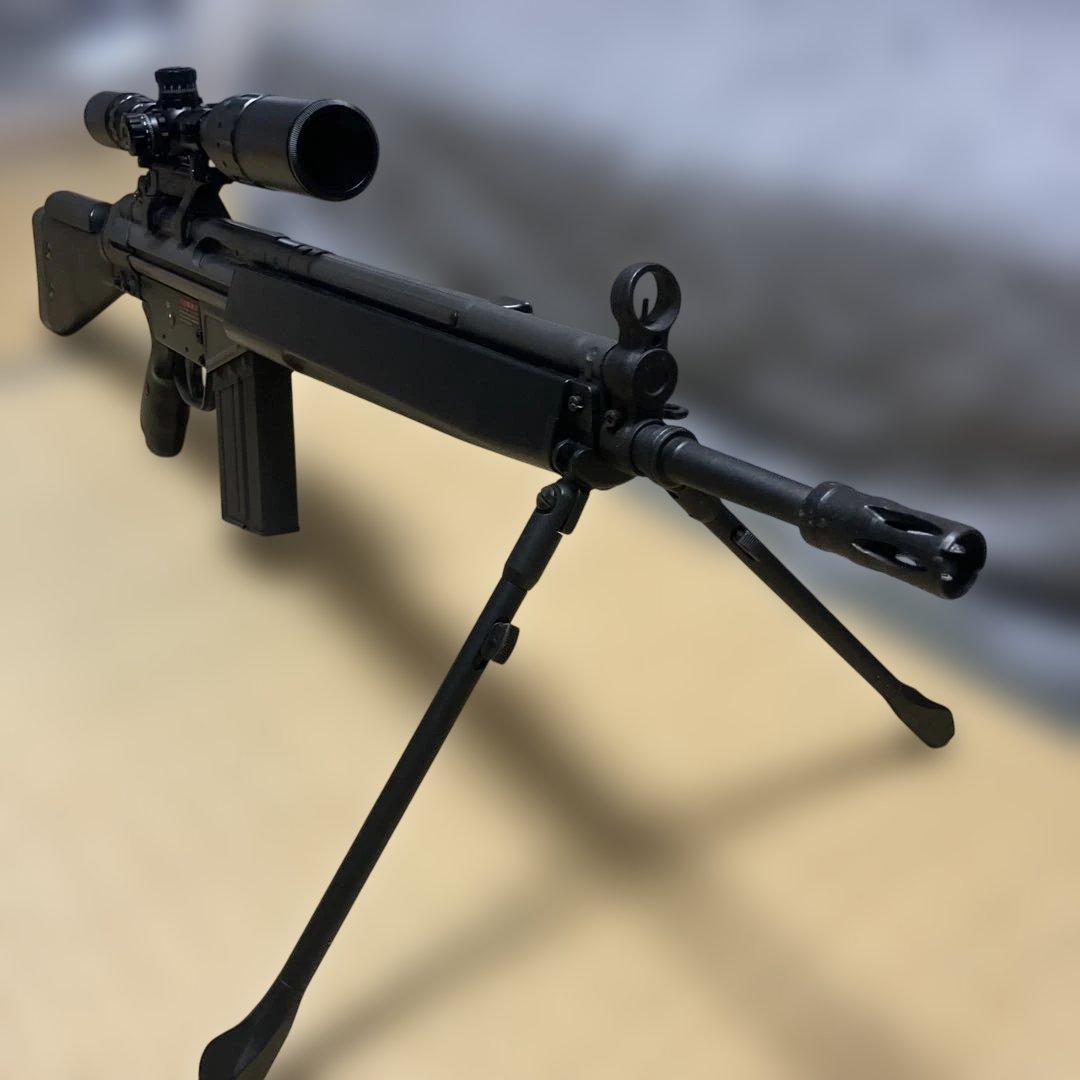 東京マルイ電動ガン g3sg1美品スコープ　バッテリー変換アダプター付新品セット