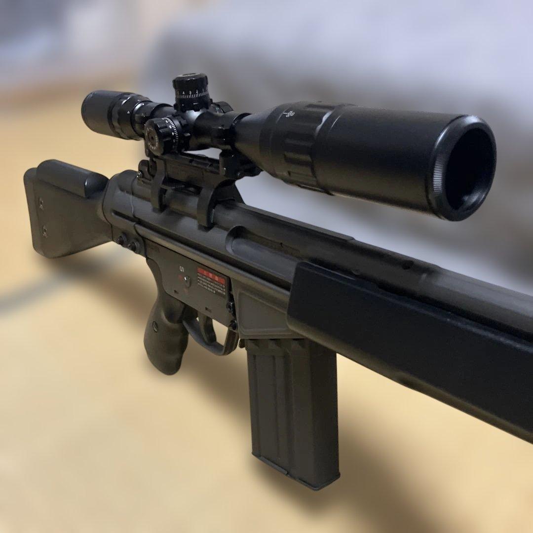 東京マルイ電動ガン g3sg1美品スコープ　バッテリー変換アダプター付新品セット