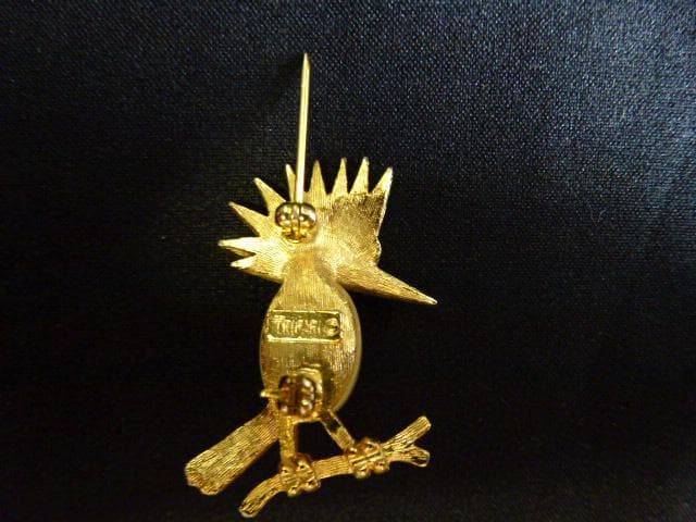 TRIFARI　トリファリ　1960年代　ヴィンテージ　ウッドペッカー　ブローチ