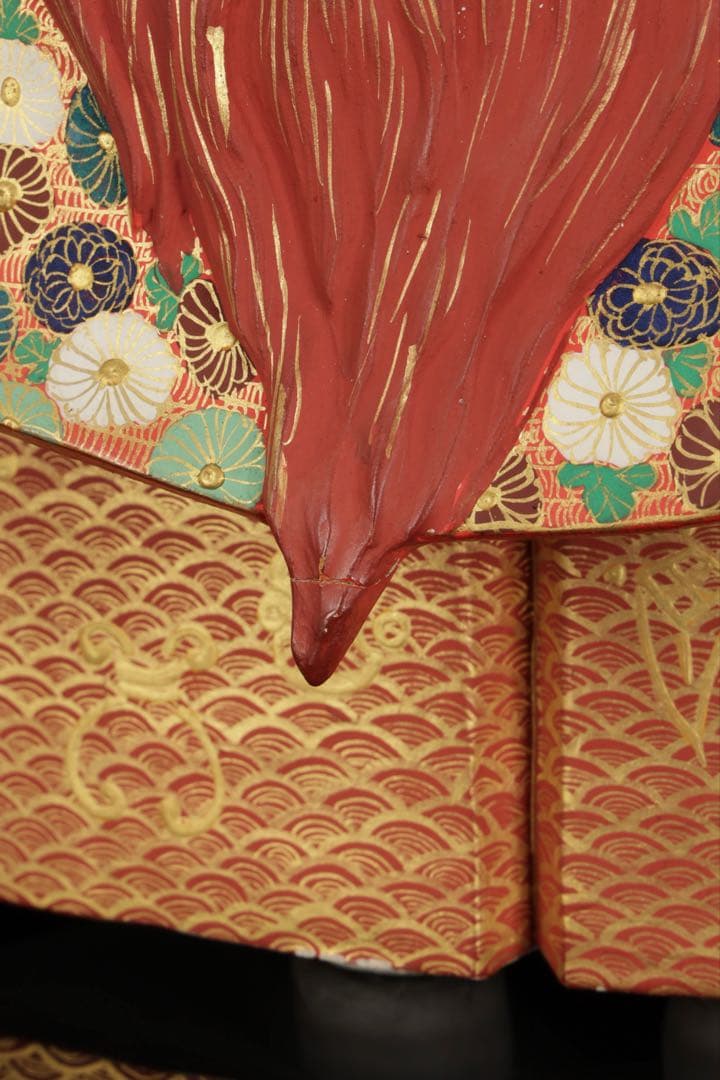 【初代 久世久宝】極彩色 能人形 「猩々」 29cm 共箱 京焼 古美術 骨董品