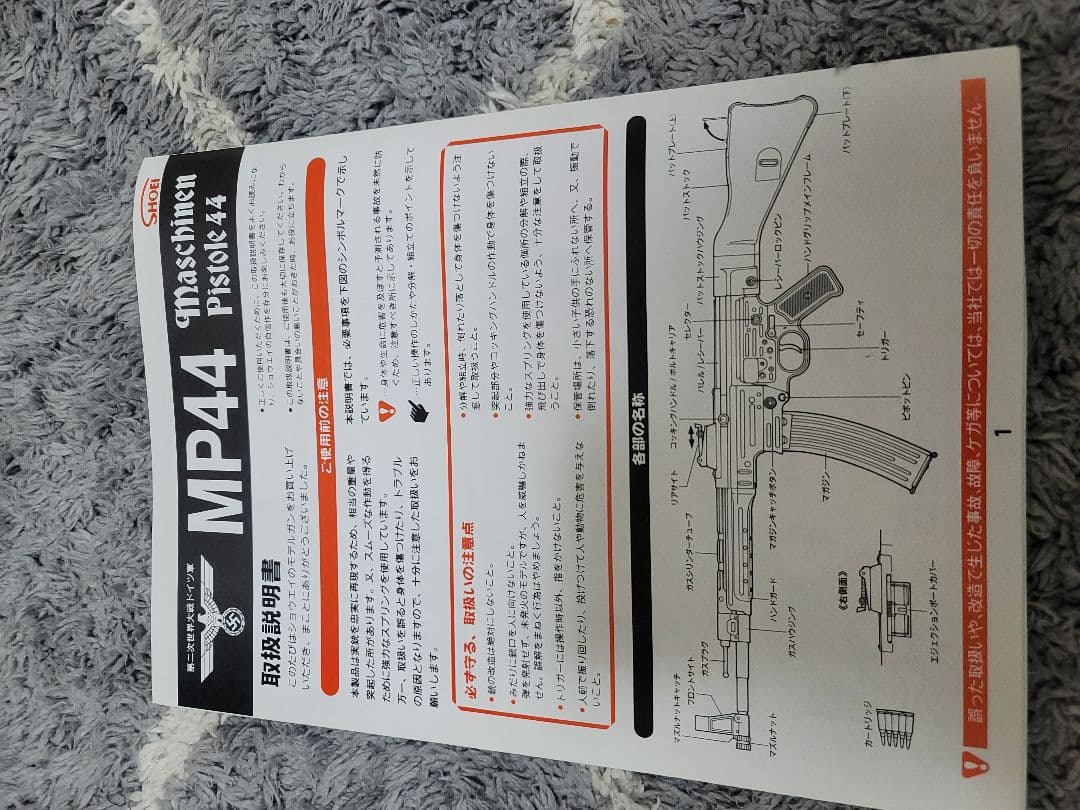 未使用 ショウエイ MP44/STG44 HI ブローバックモデルガン