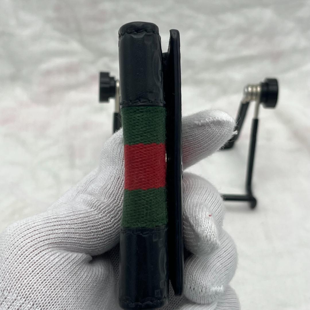 【美品】GUCCI グッチ シェリーライン GG柄 6連 キーケース ブラック