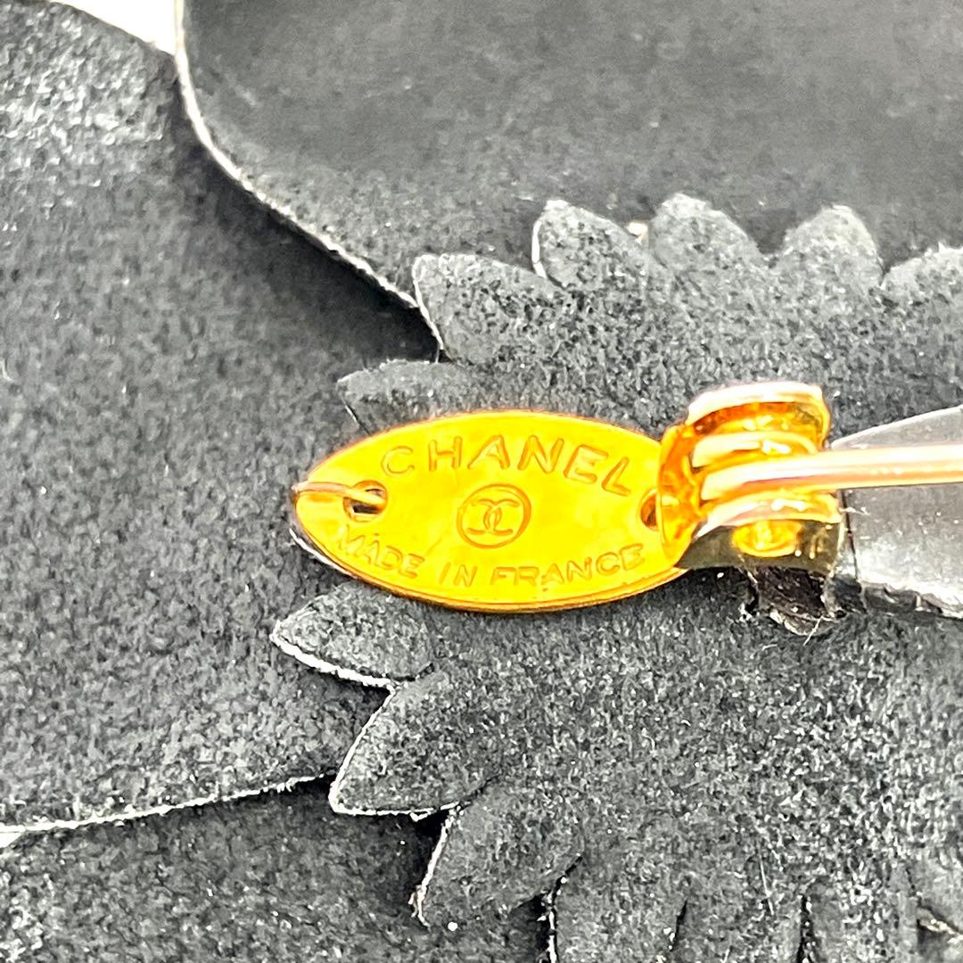 CHANEL カメリア コサージュ ブローチ シャネル レザー ブラック ミニ