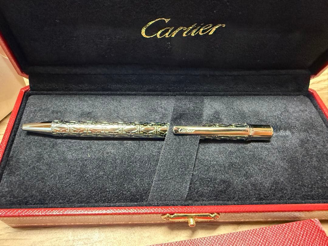 美品 カルティエ ボールペン サントス Cドゥ シルバーカラー
