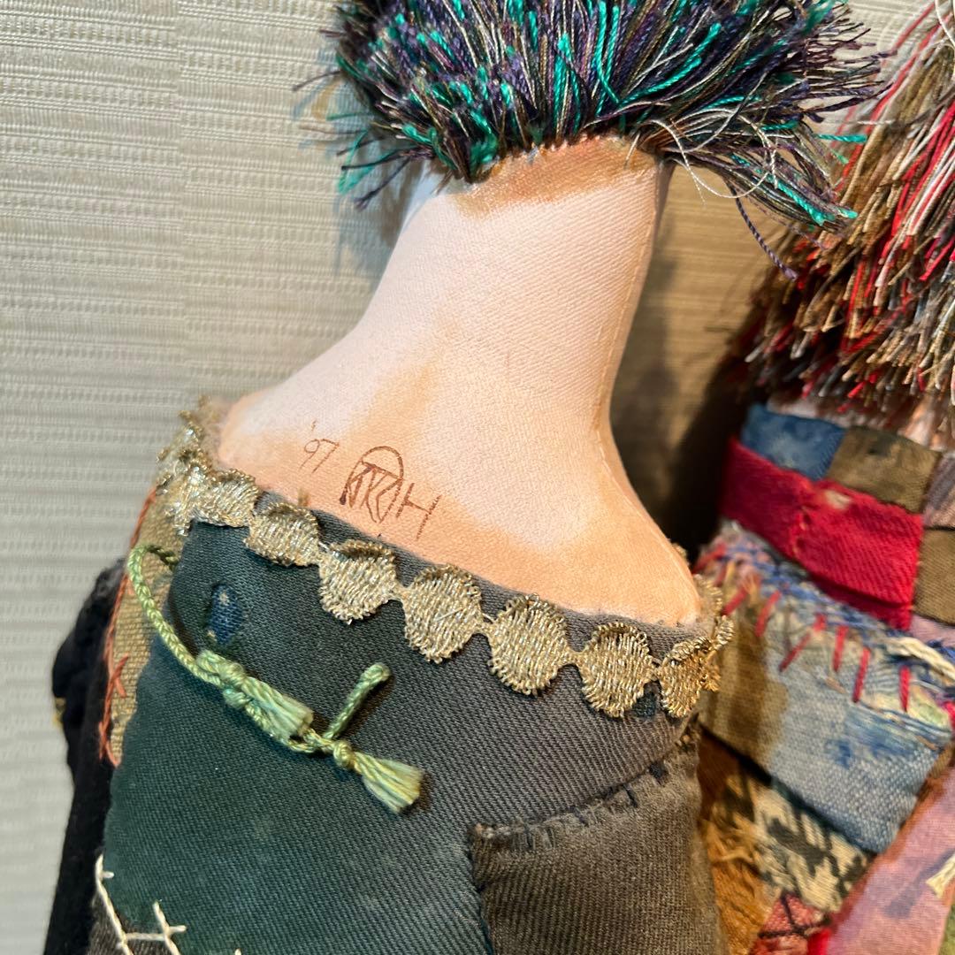 作家物　手作り布製人形 2体セット