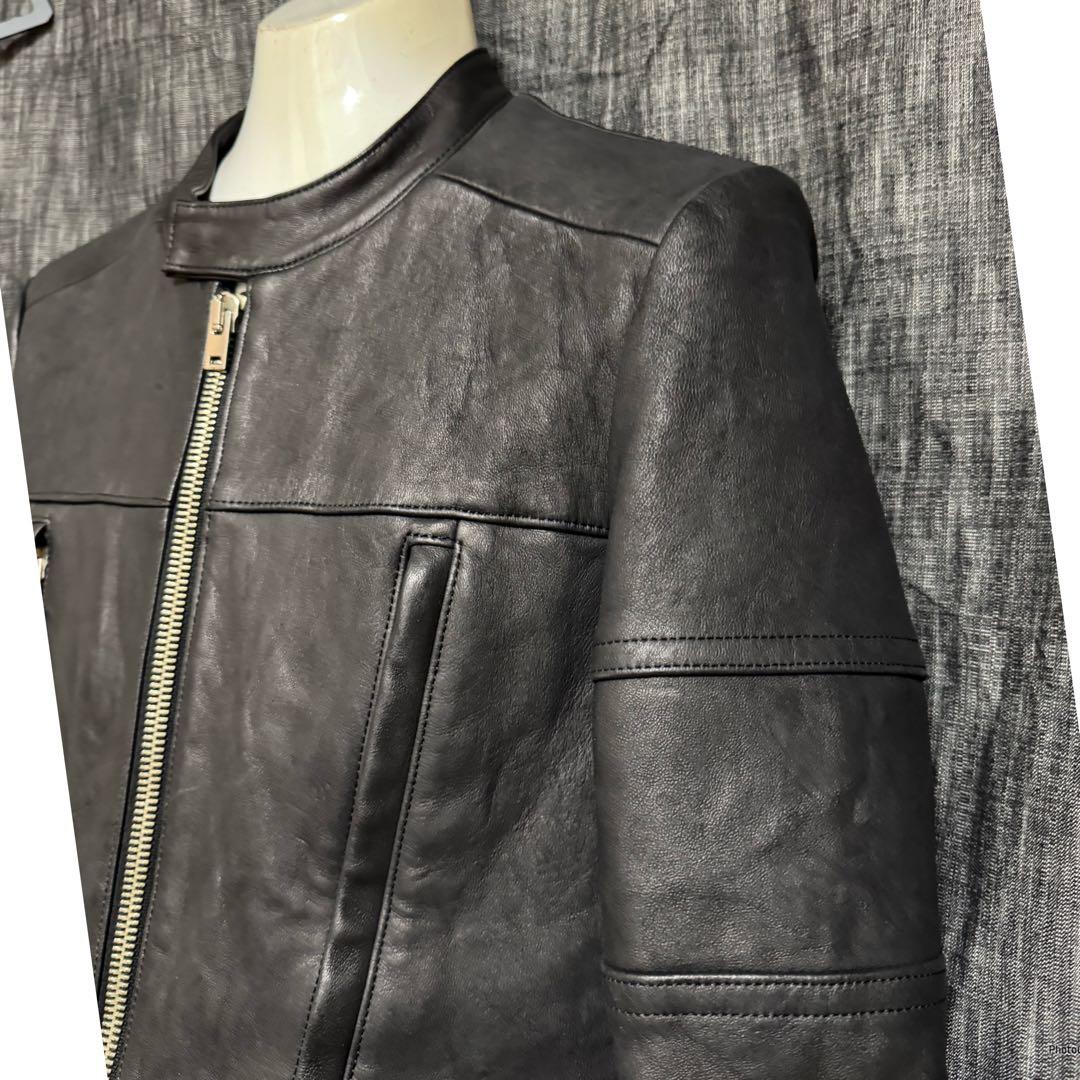 Wizzard ウィザード　肉厚 羊革　シープスキン　シングルライダース　3 黒