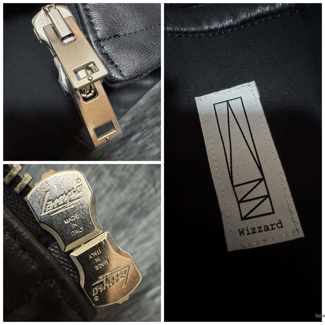 Wizzard ウィザード　肉厚 羊革　シープスキン　シングルライダース　3 黒