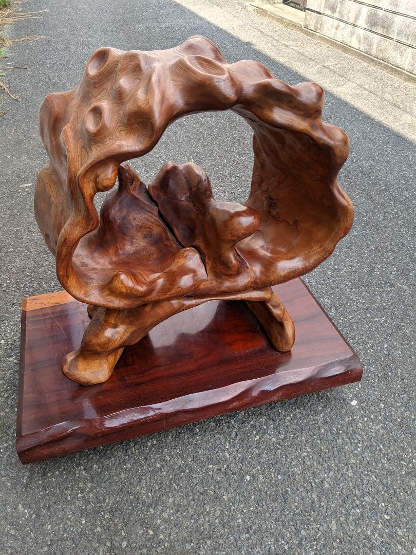 天然木飾り棚　 オブジェ 置物 衝立 アンティーク