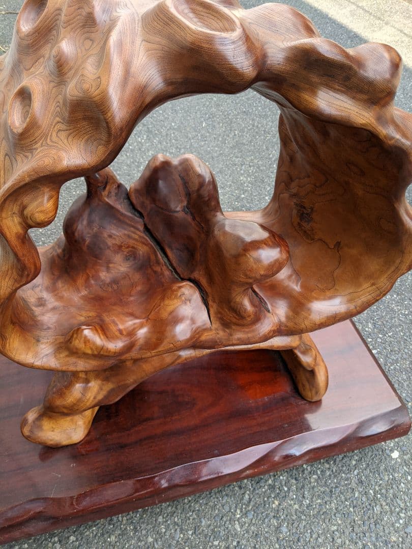 天然木飾り棚　 オブジェ 置物 衝立 アンティーク