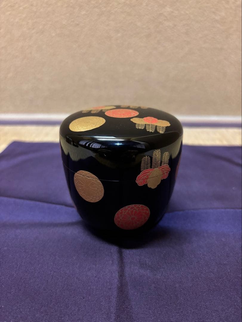 鵬雲斎　箱書　菊桐蒔絵　高台寺蒔絵　中棗　山下清昌堂製　茶道具