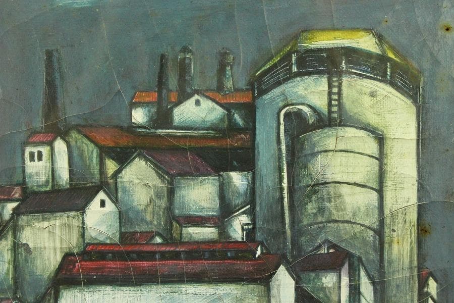 堀内康司 油絵 風景 額装(ZE730)