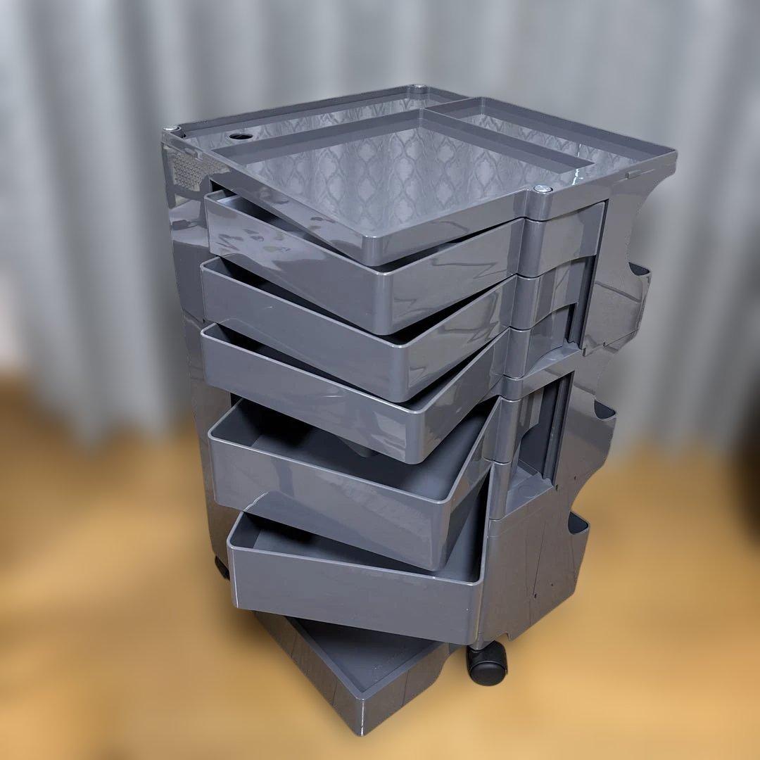 サニカー付き BOBY WAGON 3段5トレイ / トルネードグレー