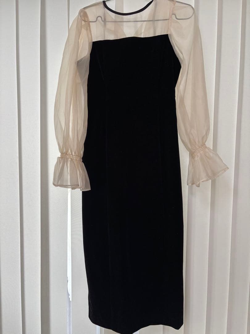 【SALON by Chico限定】配色シースルータイトロングドレス